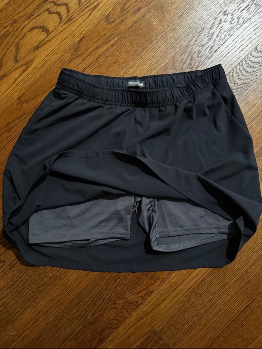 Toad&Co Black Elastic-Waist Mini Skirt - Picture 2 of 4